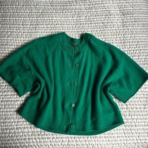 Anthropologie cashmere cropped sweater shirt